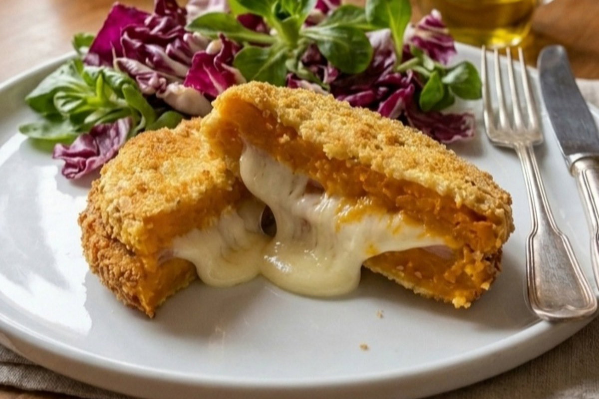 Cordon bleu di zucca in friggitrice ad aria con ripieno di prosciutto cotto e provola article-post