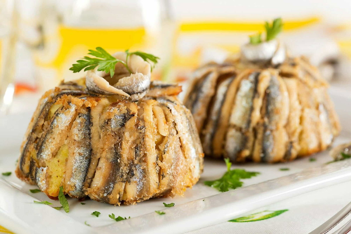 Tortino di alici, ripieno di patate in friggitrice ad aria article-post