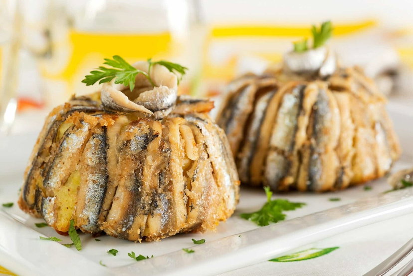 Tortino di alici, ripieno di patate in friggitrice ad aria preview