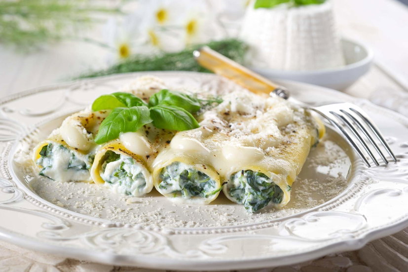 Cannelloni ricotta e spinaci in friggitrice ad aria preview