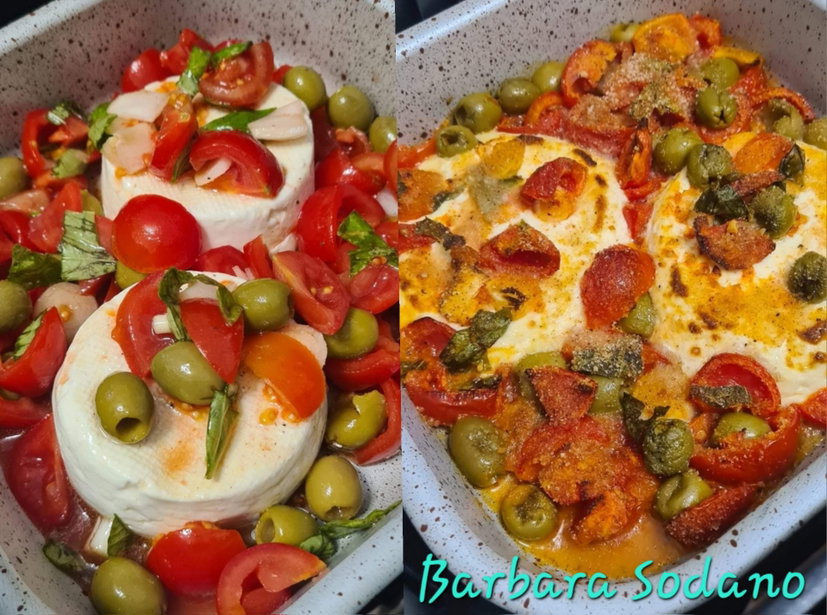 Primo sale in friggitrice ad aria, con pachino, olive e basilico preview