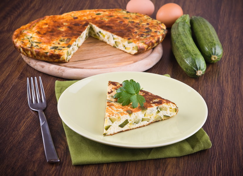 Frittata di zucchine, pancetta e provola affumicata in friggitrice ad aria preview