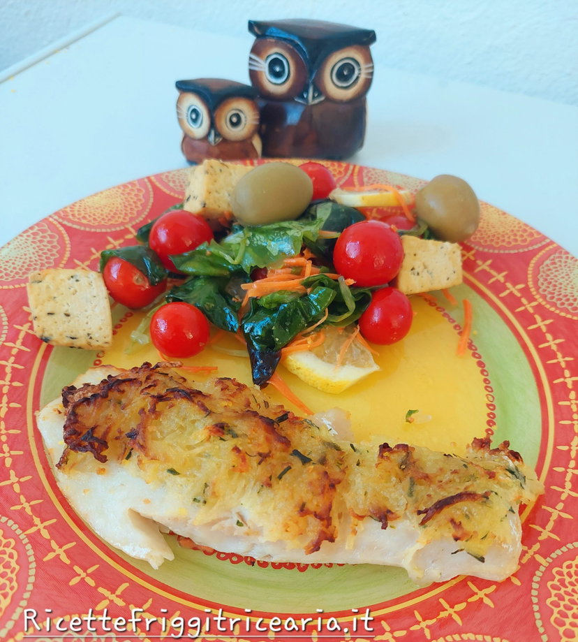 Come fare i filetti di pesce con patate grattugiate in friggitrice ad aria preview