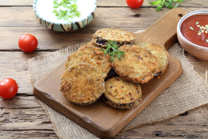 Spiedini di melanzane panate e cotte in friggitrice ad aria preview