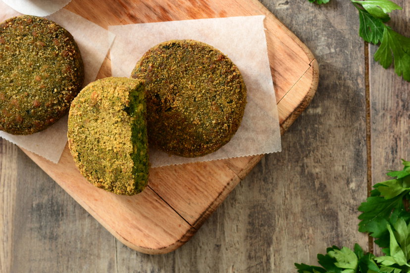 Hamburger di ceci e zucchine in friggitrice ad aria preview