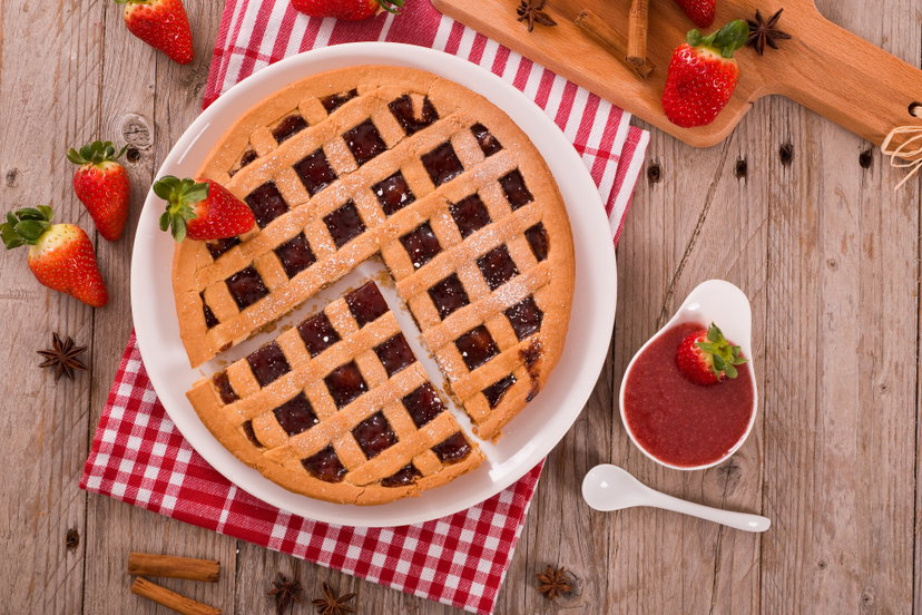 Crostata con marmellata di fragole in friggitrice ad aria preview