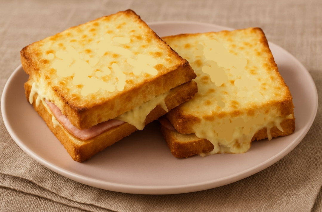 Toast in friggitrice ad aria con provola, pesto e prosciutto: pronto in 7 minuti ( infografica ) article-post