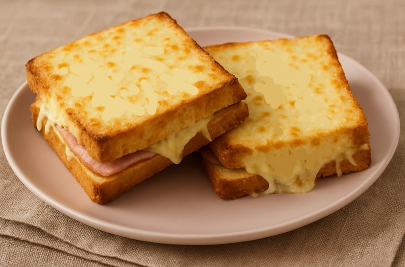 Toast in friggitrice ad aria con provola, pesto e prosciutto: pronto in 7 minuti ( infografica ) preview