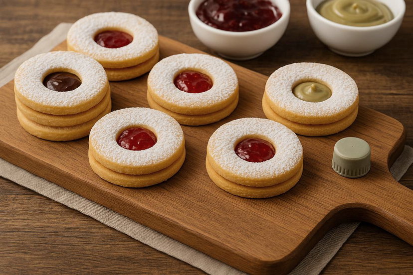 Biscotti occhio di Bue nella friggitrice ad aria + schedaricetta preview