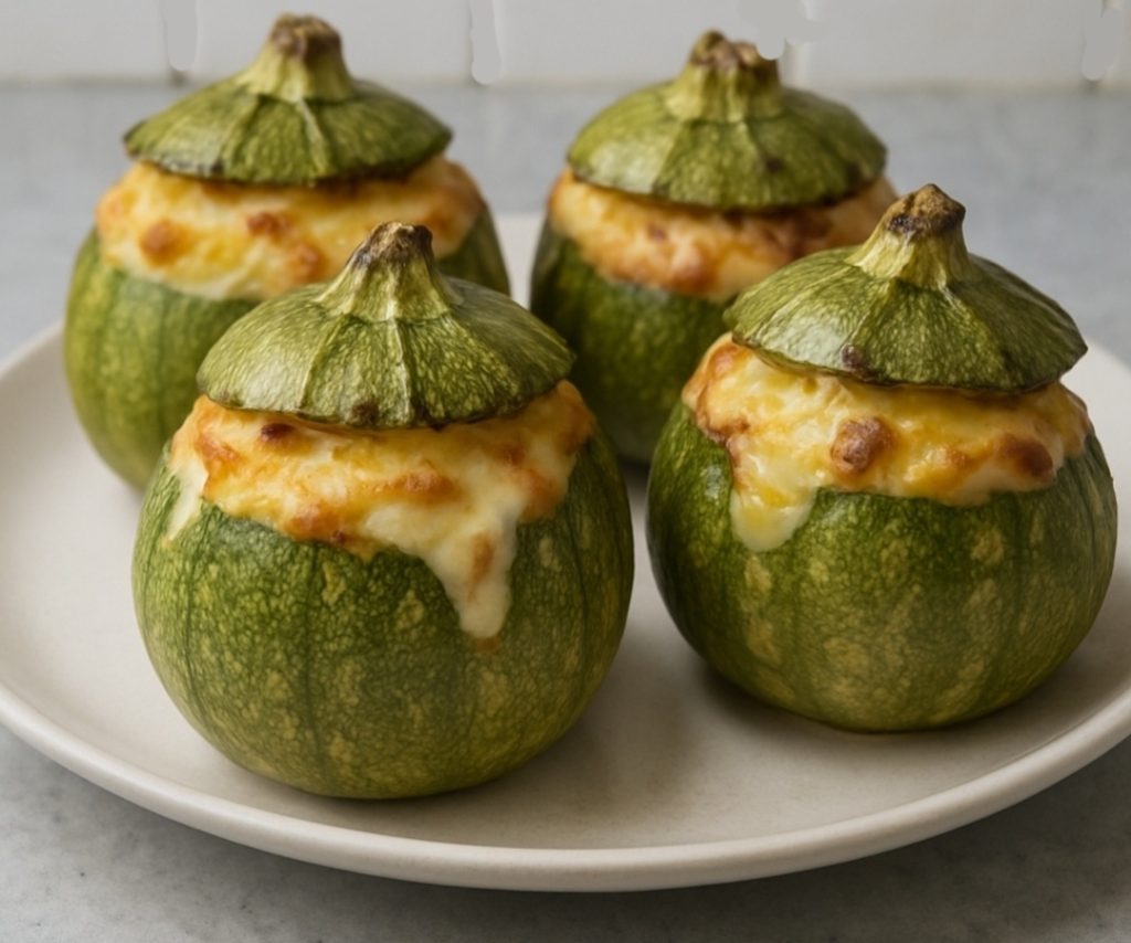 Zucchine tonde in friggitrice ad aria