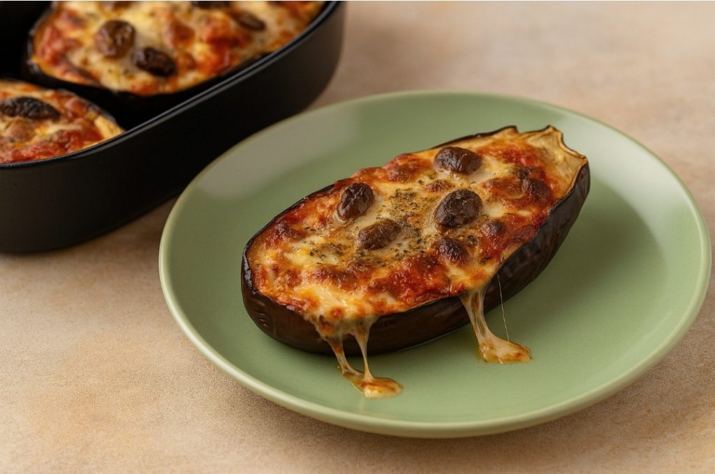 Barchette di melanzane in friggitrice ad aria