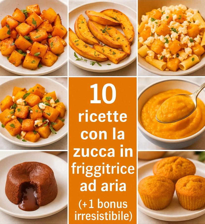 10 ricette con la zucca in friggitrice ad aria (+ 1 bonus irresistibile) preview