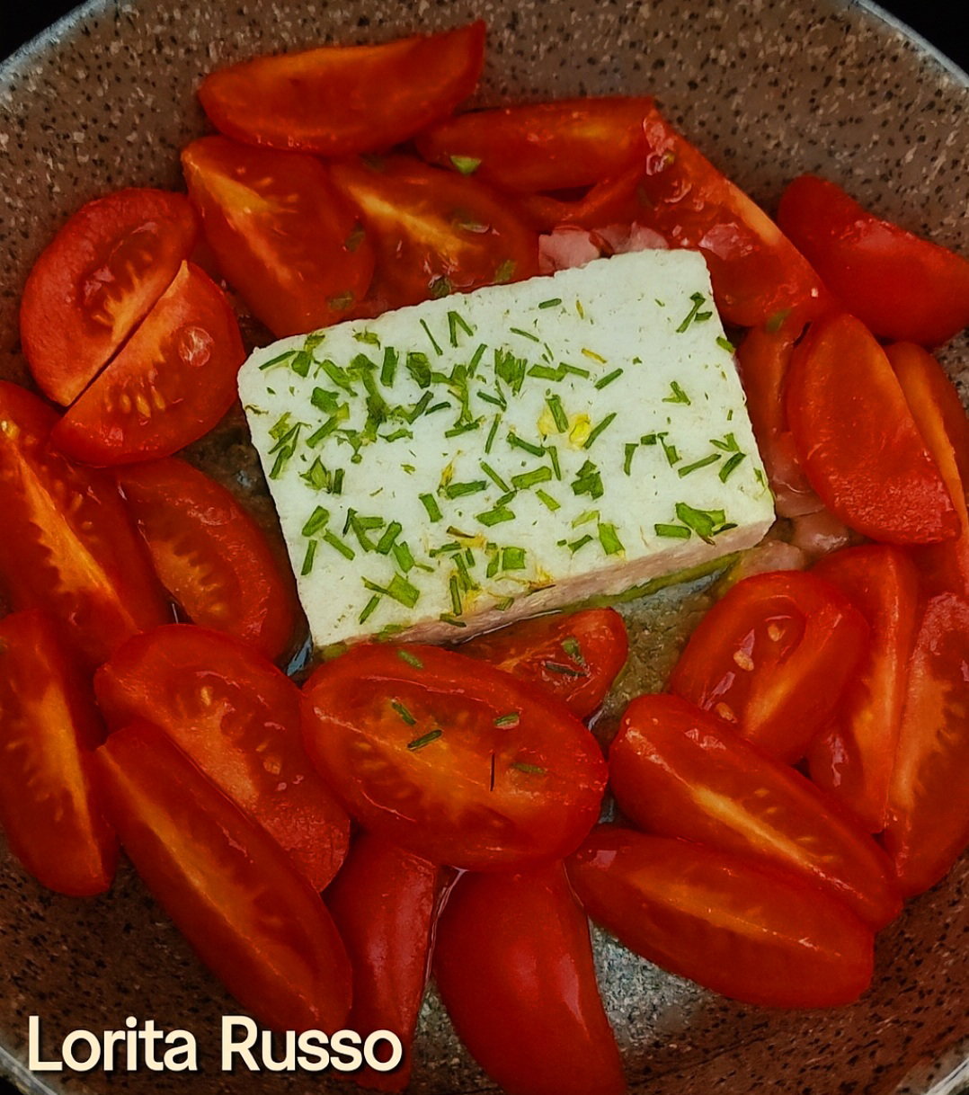Feta e pomodorini in friggitrice ad aria, facile e veloce e light article-post