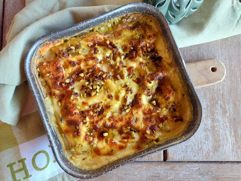 La ricetta virale delle lasagne al pistacchio in friggitrice ad aria: pronta in 20 minuti preview