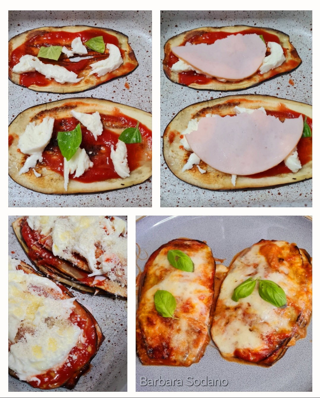 Millefoglie di melanzane alla parmigiana in friggitrice ad aria