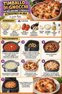 Timballo gnocchi melanzane in friggitrice ad aria 