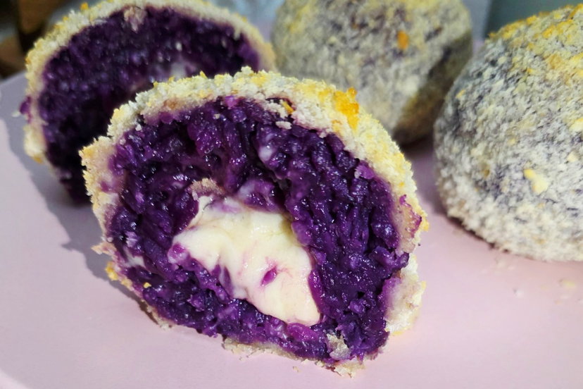 Arancini viola in friggitrice ad aria: croccanti fuori, filanti dentro preview