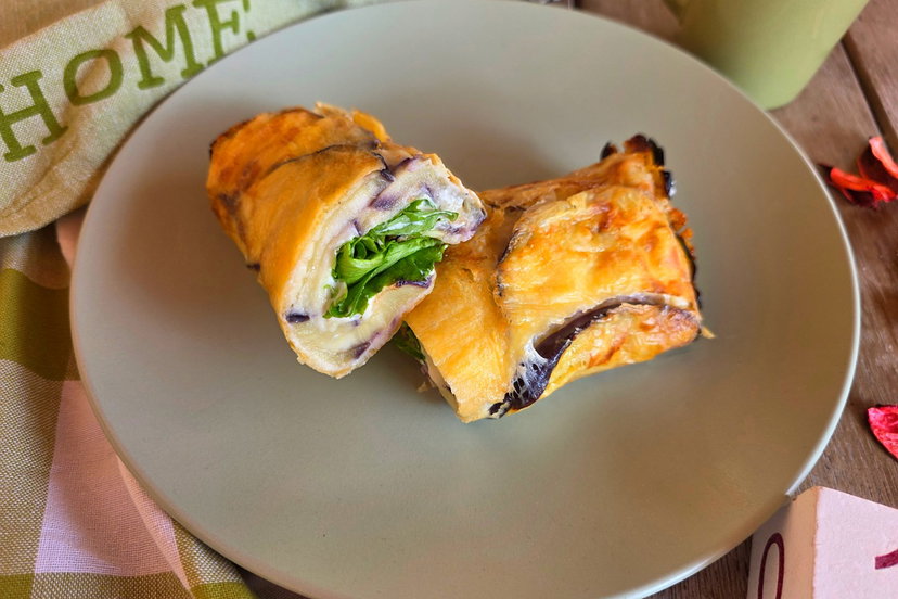 Rotolo alla parmigiana bianca in friggitrice ad aria preview