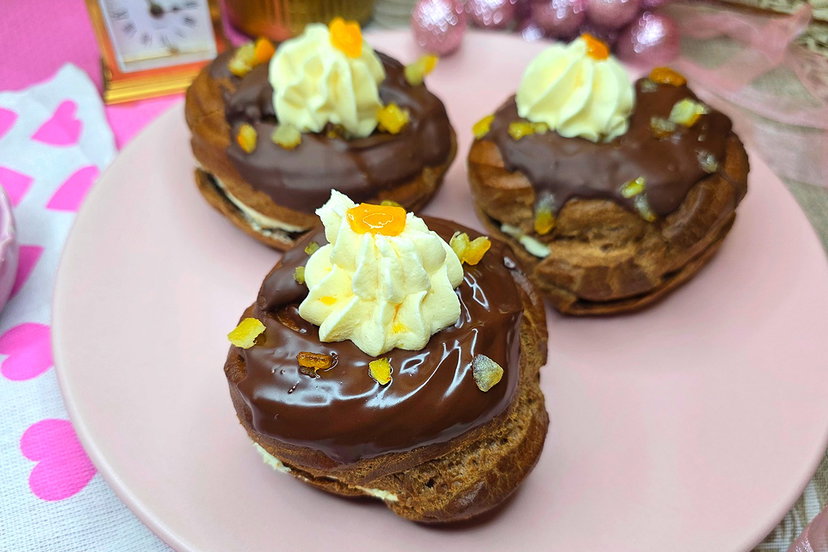 Zeppole Sacher in friggitrice ad aria, le zeppole di San Giuseppe cioccolatose preview
