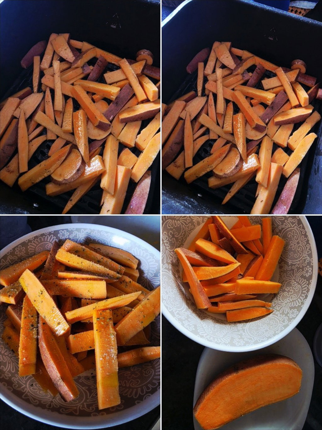 Patate dolci a stick in friggitrice ad aria