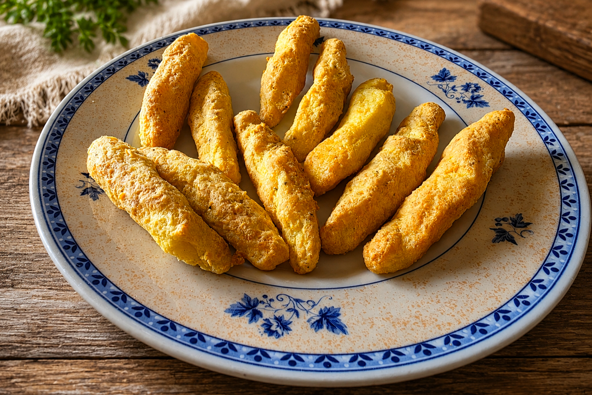 Bastoncini patate bollite friggitrice aria