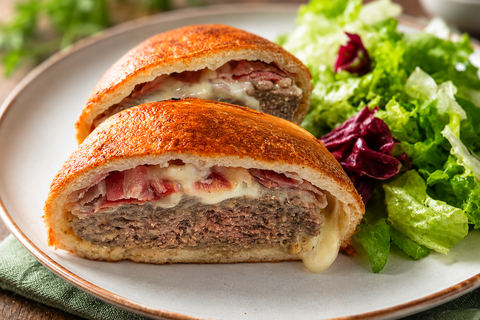 Panini hamburger di pasta pizza in friggitrice ad aria preview