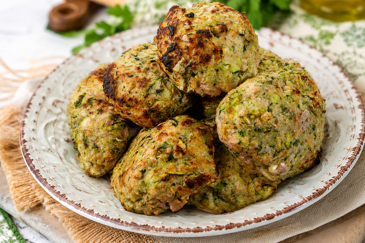 Polpette di zucchine e carne in friggitrice ad aria, senza uova article-post