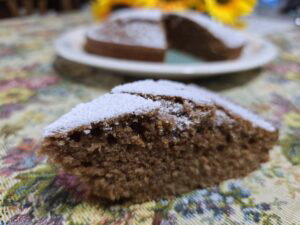 Torta di mandorle e nutella in friggitrice ad aria
