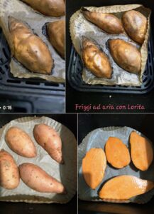 Patate dolci caramellate in friggitrice ad aria 