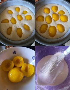 Torta pesche friggitrice ad aria