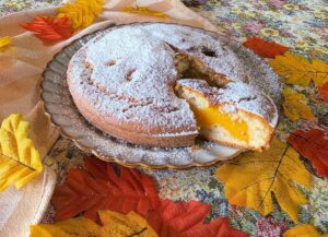 Torta pesche friggitrice ad aria