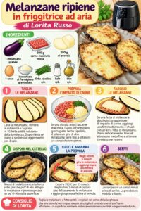 Melanzane ripiene in friggitrice ad aria