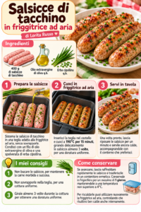 Salsicce di tacchino in friggitrice ad aria