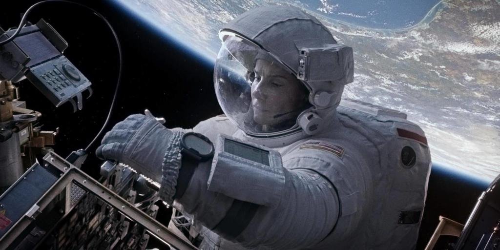 This film image released by Warner Bros. Pictures shows Sandra Bullock in a scene from "Gravity." (AP Photo/Warner Bros. Pictures)