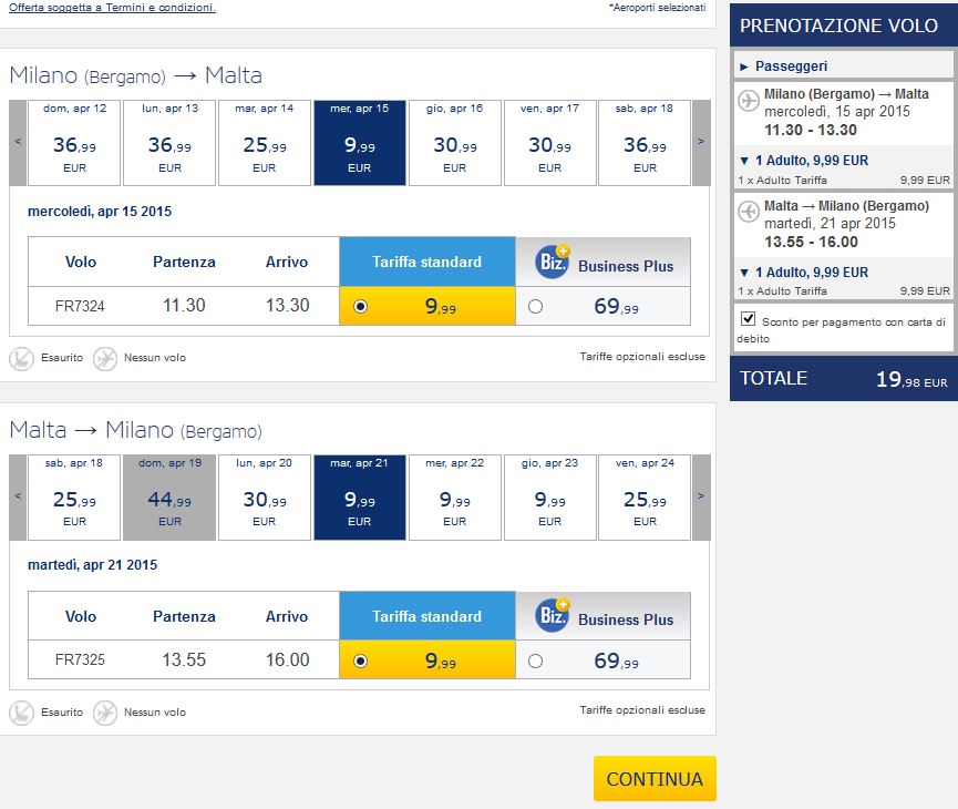 Voli Ryanair da € 6 a tratta tutto compreso article-post