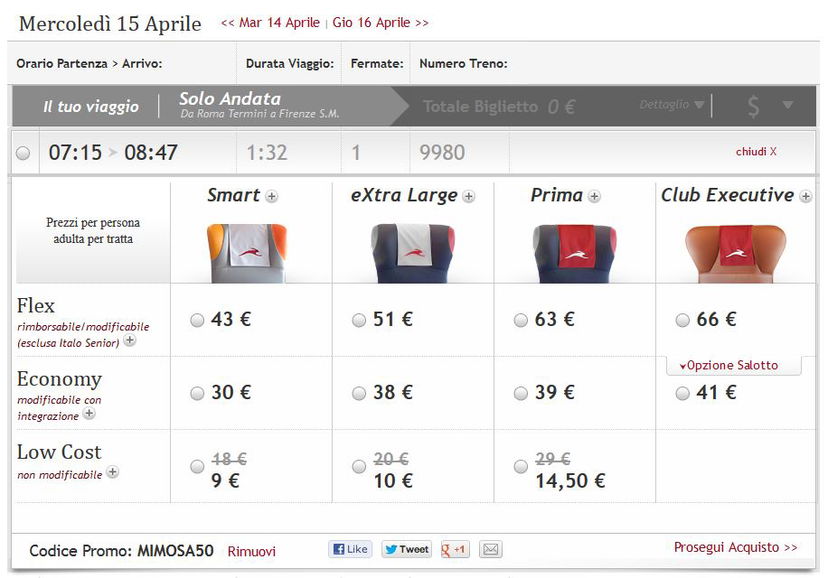 Sconto del 50% sui treni Italo preview