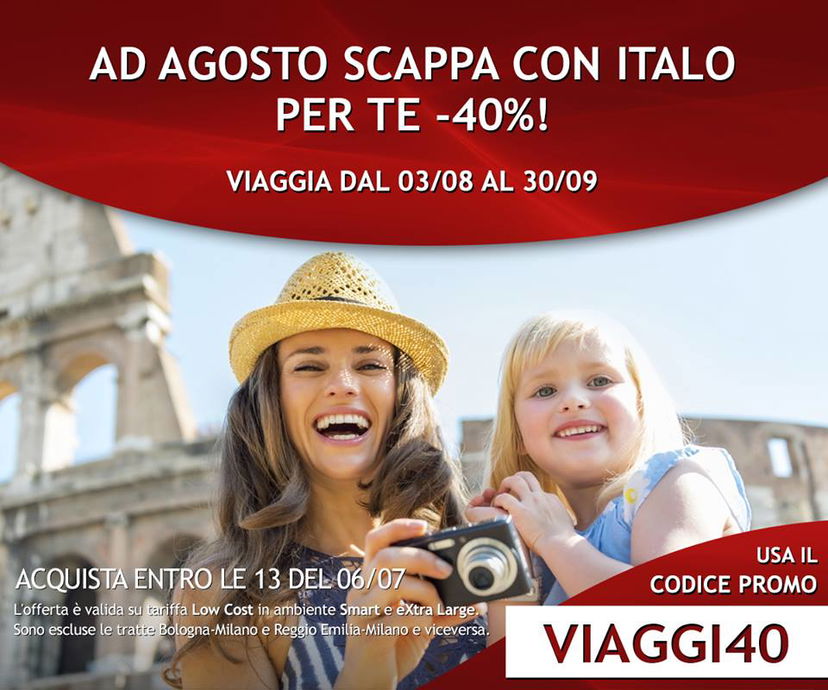 Treni Italo per l'estate scontati del 40% preview