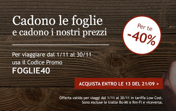 Codice sconto del 40% per i treni Italo preview