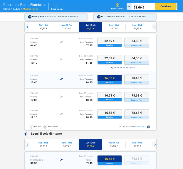 Biglietti aerei low cost a partire da € 9,79