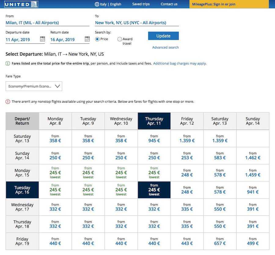 voli per new york air france