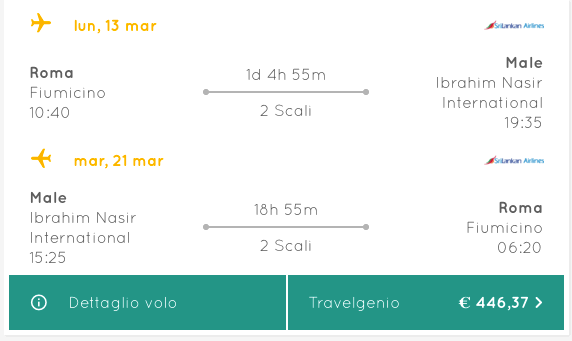 Voli per le Maldive a € 410 andata e ritorno | VoloGratis.org