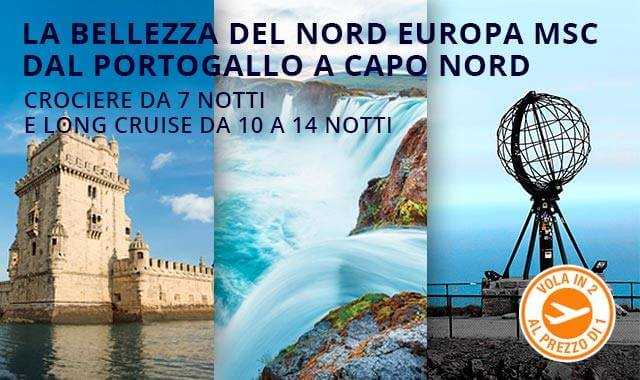 promozione volo gratis msc nord europa