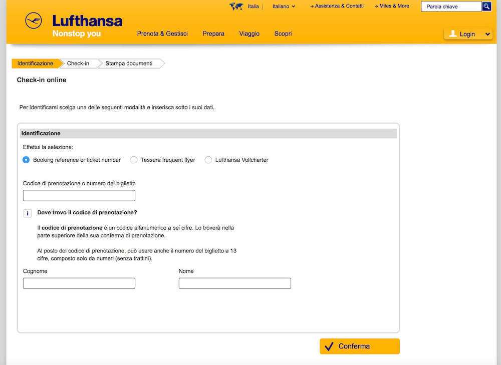Checkin online Lufthansa come farlo. Guida completa