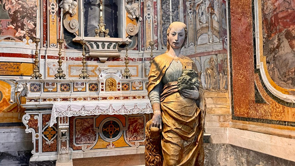 statua di sant'eufemia di andrea mantegna conservata nella cattedrale di irsina cosa vedere itinerario basilicata