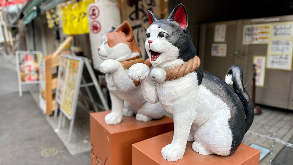 i gatti di Yanaka Ginza i migliori quartieri di tokyo itinerario completo giappone