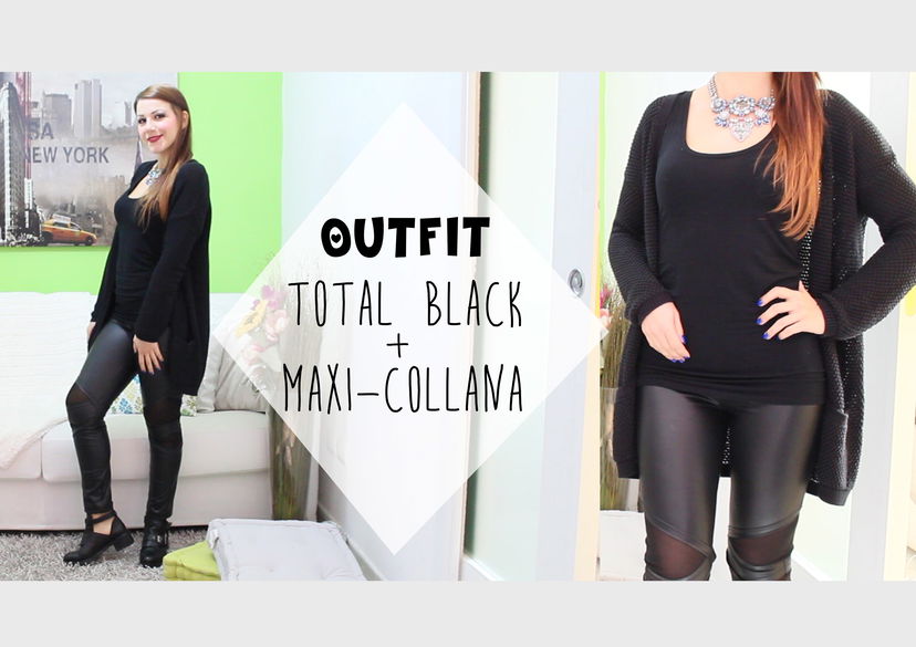 #OUTFIT: Total black + Maxicollana ♥ preview