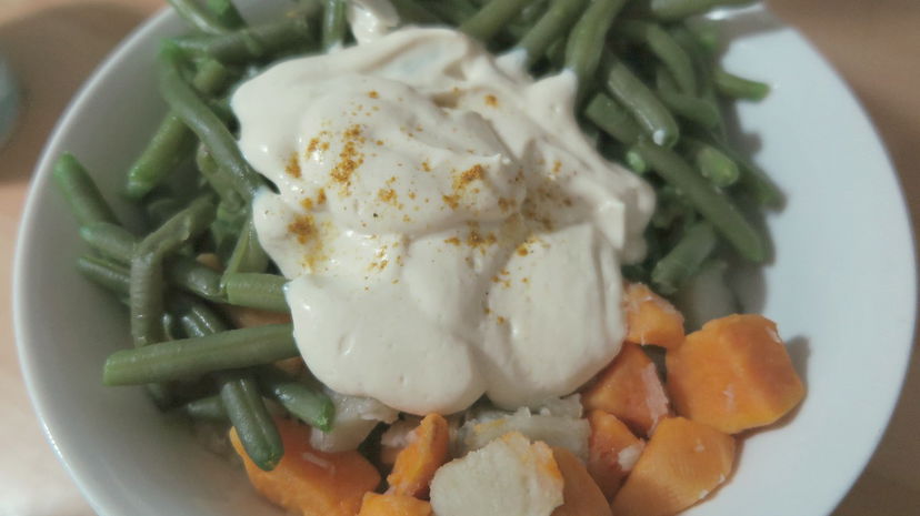 Patate dolci, fagiolini e maionese vegana! preview