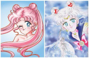 sailor moon capelli rosa