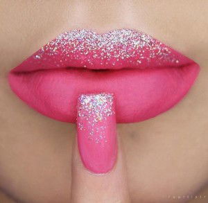 glitter lips