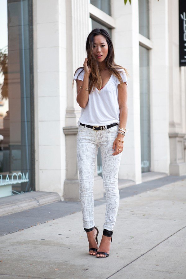 total white look